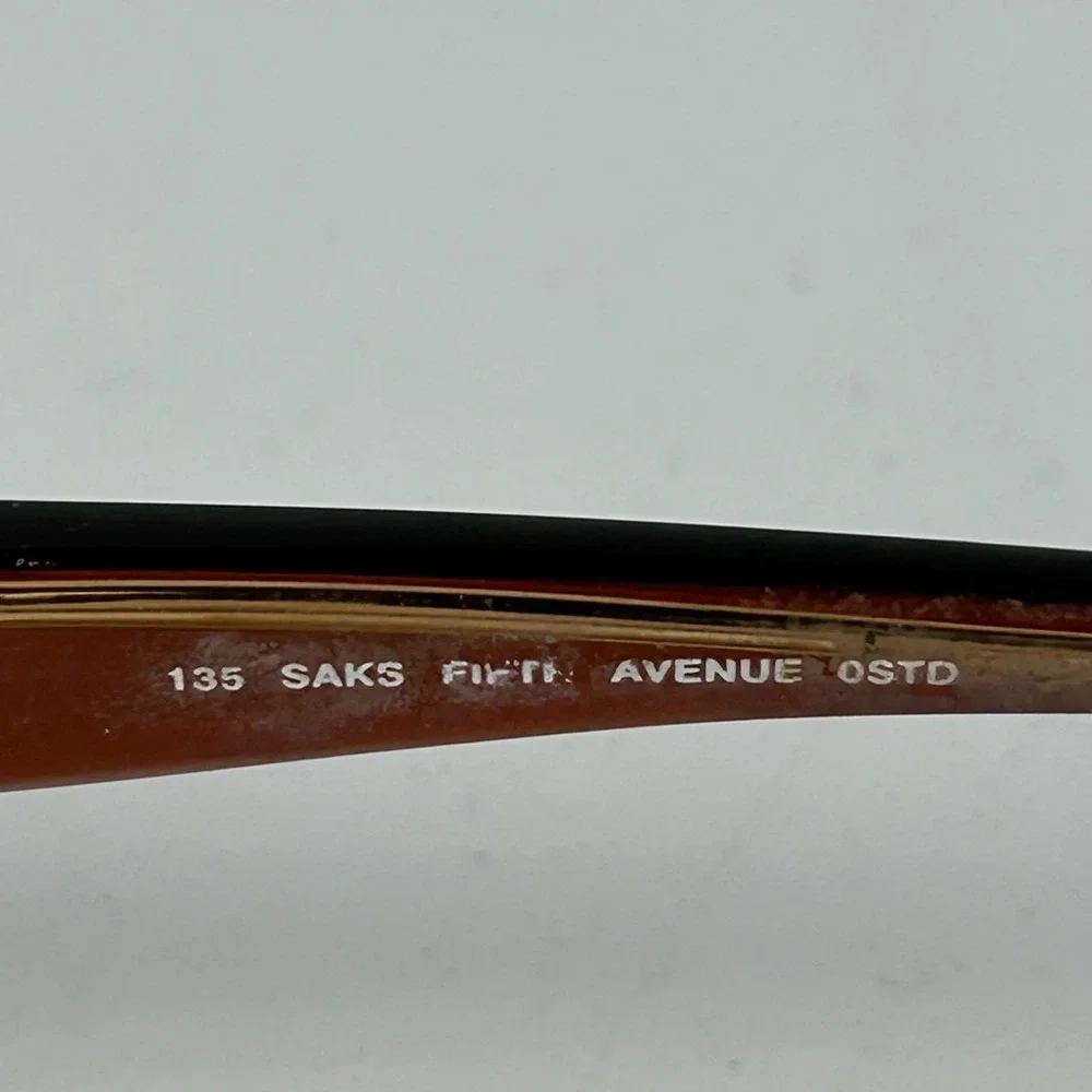 Saks Fifth Avenue 224 0STD Women's Eyeglasses Frame Brown Plastic Full Rim 135mm